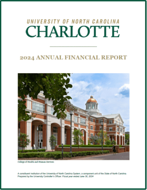 cover page of UNC Charlotte 2024 annual financial report